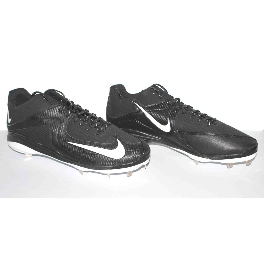 Nike Air MVP Pro Metal 2 Baseball Cleats 684685-010‎ Black White Men's Size 16